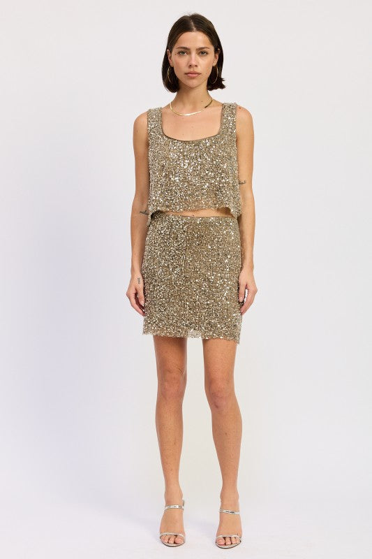 Emory Park MINI SEQUIN SKIRT
