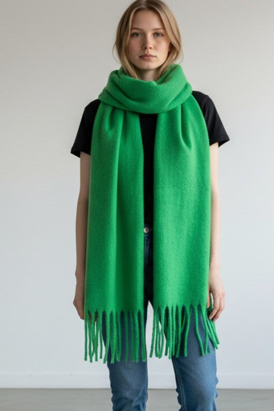 LA Jewelry Plaza Oversize Solid Color Soft Winter Scarf