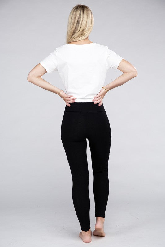 Ambiance Apparel Active Leggings Featuring Concealed Pockets