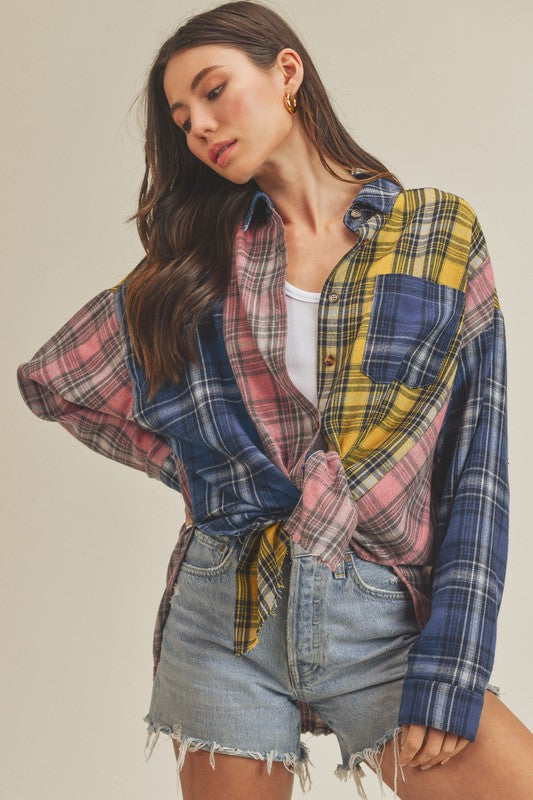 Aemi + Co Noelle Overszed Flannel Shirt