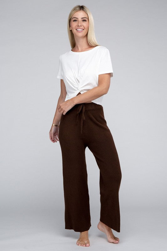 Nuvi Apparel Solid Knit Pants