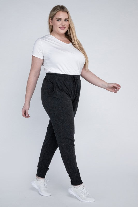 Load image into Gallery viewer, Ambiance Plus-Size Jogger Pants

