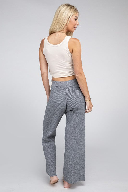 Nuvi Apparel Solid Knit Pants