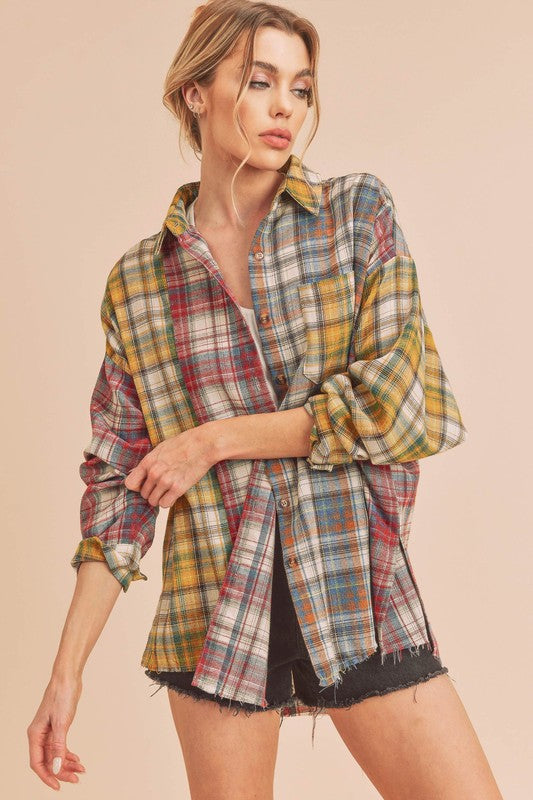 Aemi + Co Noelle Overszed Flannel Shirt