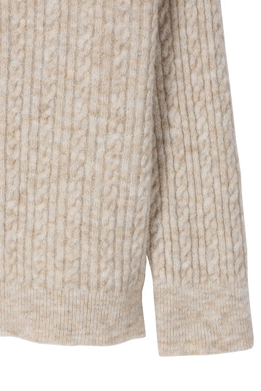 Load image into Gallery viewer, Lilou Oversize cable sweater
