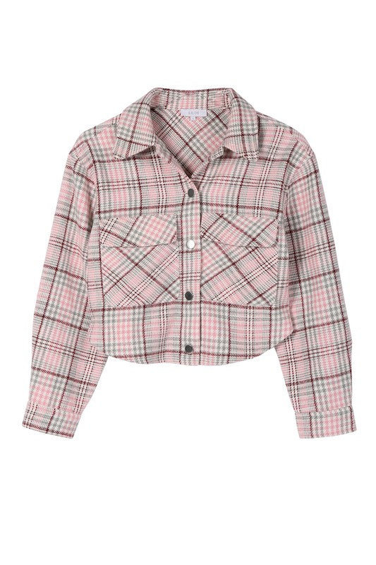 Lilou Plaid crop jacket