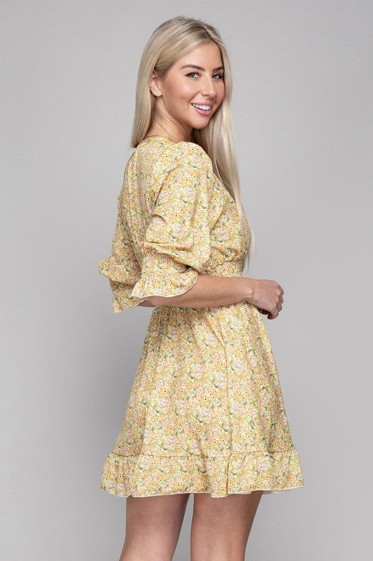 Nuvi Apparel Smocked floral dress