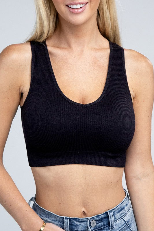 Ambiance Ribbed Cropped Tank Top