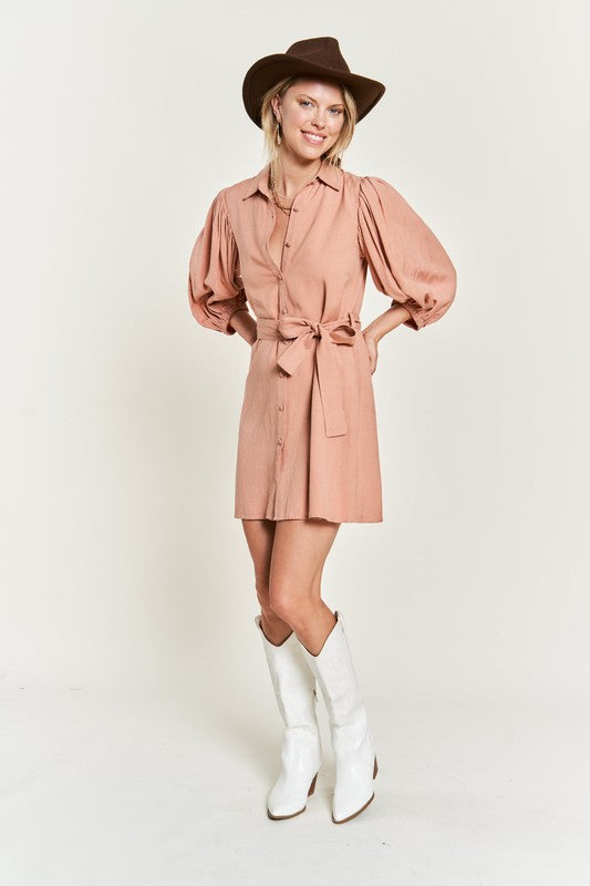 Jade By Jane Plus SOLID BUTTON DOWN DRESS