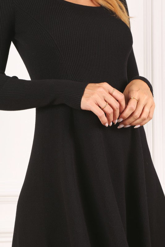 Lilou Knitted fit and flare dress