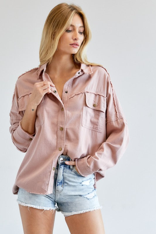 Davi & Dani Button Down Shirt With Pockets