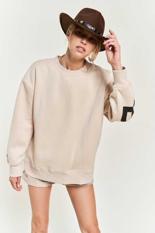 Jade By Jane Printed oversized sweatshirts