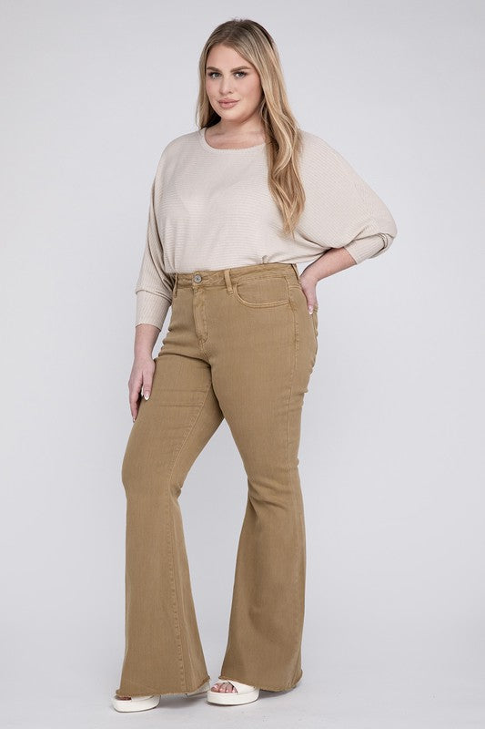 Load image into Gallery viewer, VERVET by Flying Monkey Plus Size High Rise Super Flare Jeans
