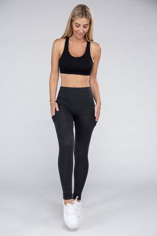 Ambiance Apparel Active Leggings Featuring Concealed Pockets