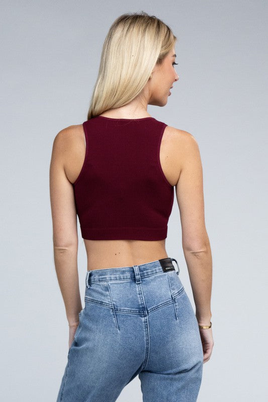 Ambiance Ribbed Cropped Tank Top