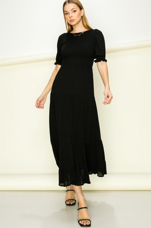 Load image into Gallery viewer, HYFVE Catch Me a Dream Smocked Maxi Dress
