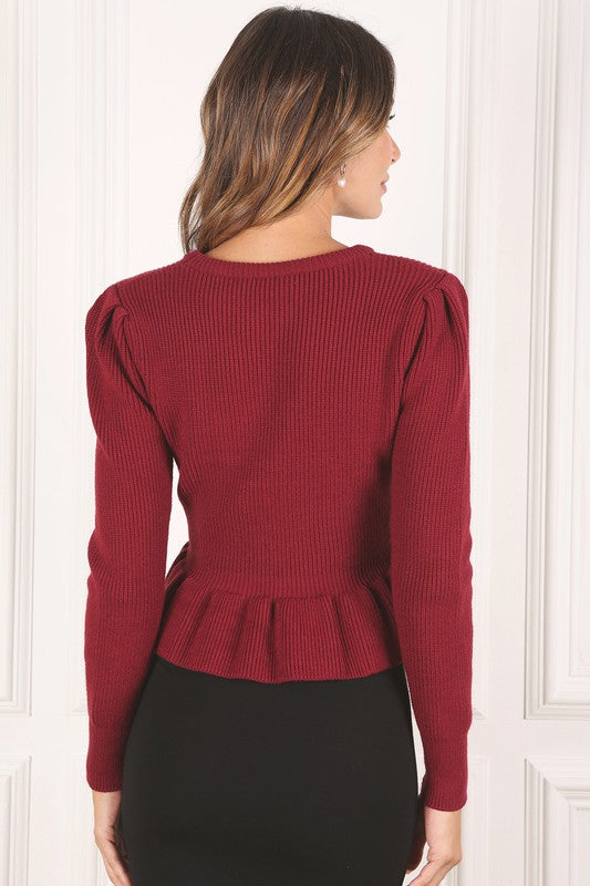 Lilou Peplum sweater top