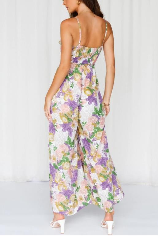 One and Only Collective Floral Print Wide Leg Jumpsuit