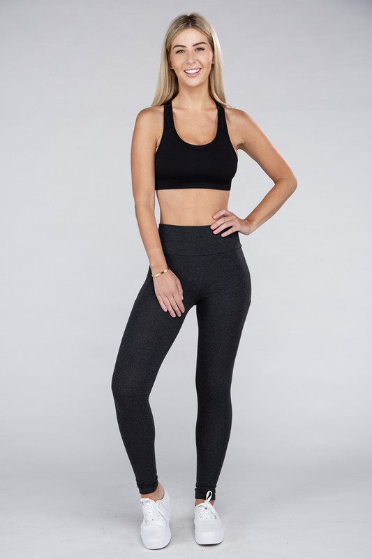 Ambiance Apparel Active Leggings Featuring Concealed Pockets