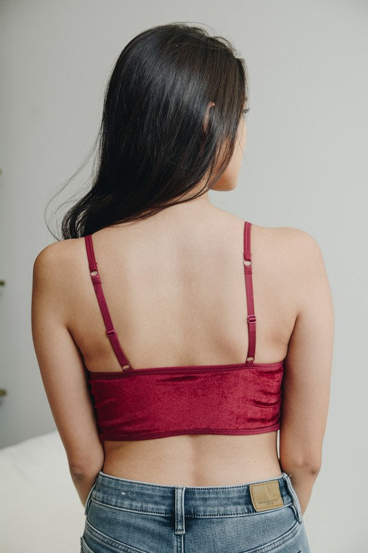 Leto Velvet and Lace Half Cami