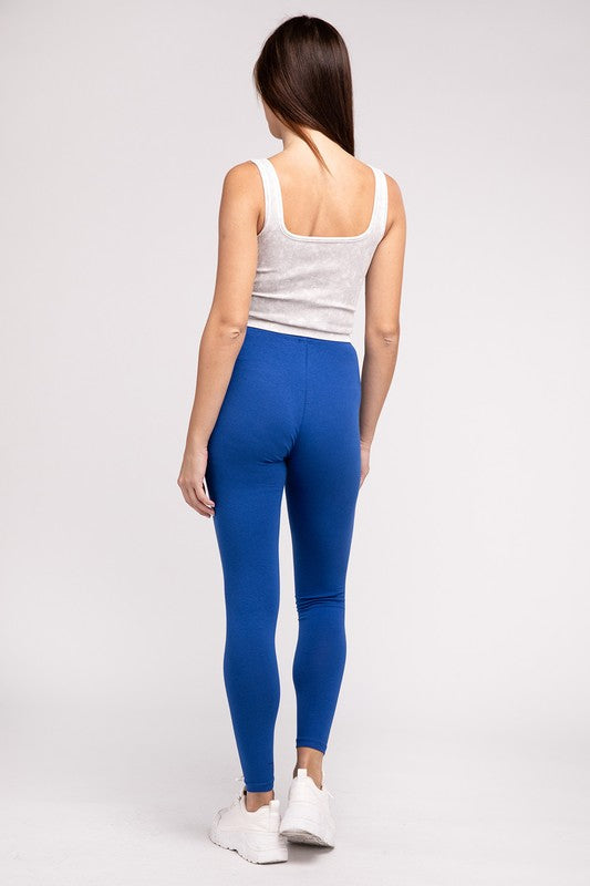 ZENANA Premium Cotton Full-Length Leggings