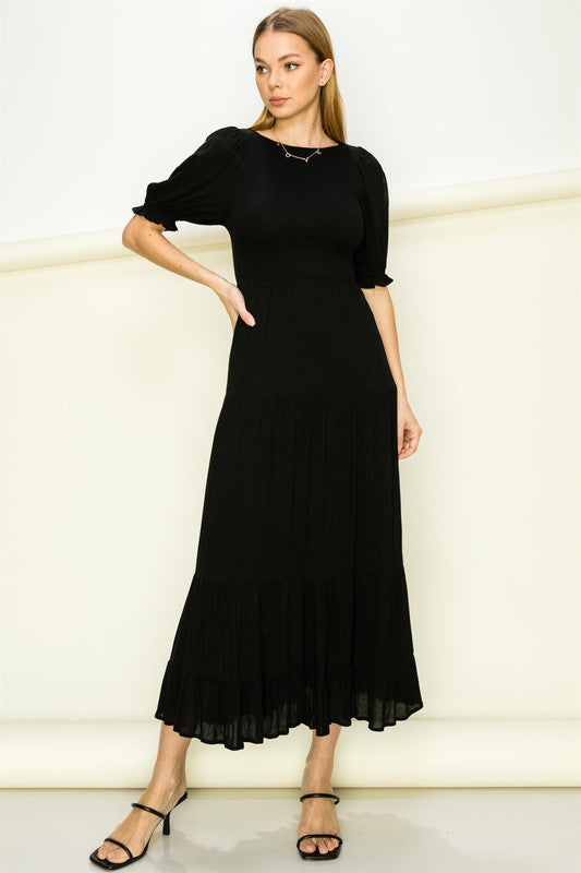 Load image into Gallery viewer, HYFVE Catch Me a Dream Smocked Maxi Dress
