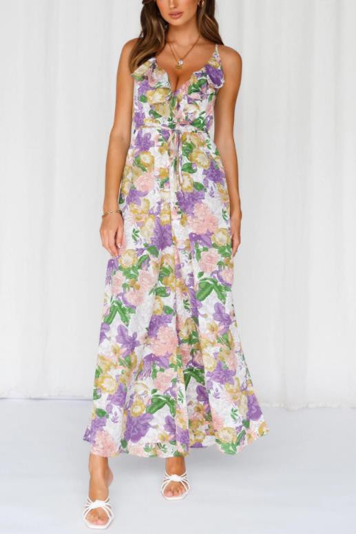 One and Only Collective Floral Print Wide Leg Jumpsuit