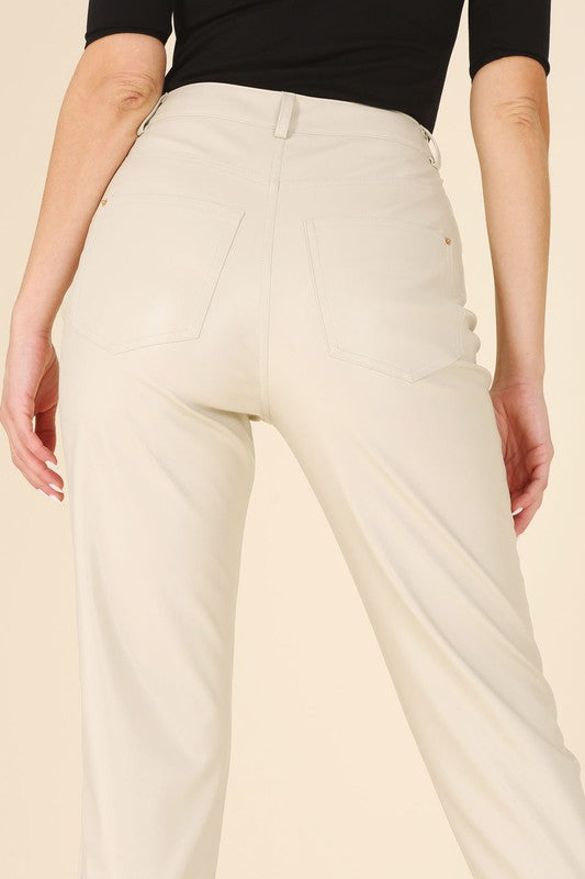 Lilou Vegan leather slim pants