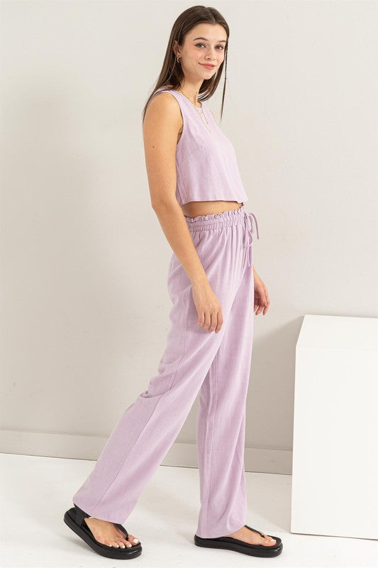 HYFVE D-Linen Blended Top and Pants Set