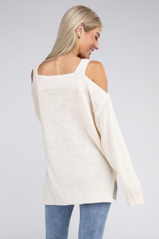 Load image into Gallery viewer, Nuvi Apparel Off The  Shoulder Sweater
