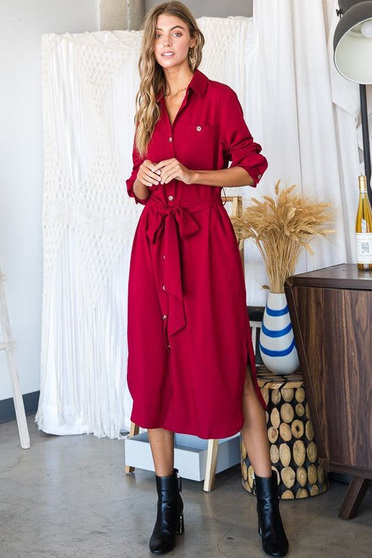 Jade By Jane PLUS Button down shirt long dress