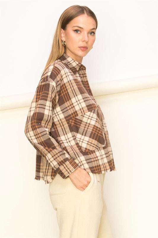 Load image into Gallery viewer, Wonder Away Plaid Button Down Shirt
