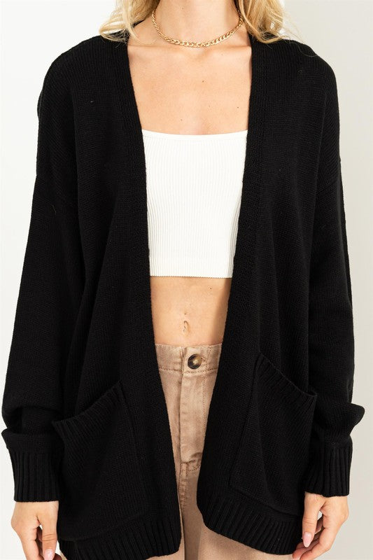 HYFVE True Story Open Front Cardigan Sweater