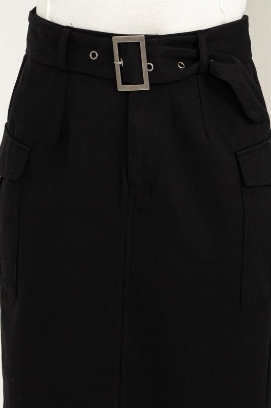 HYFVE Professional Poise Buckled Belt Cargo Skirt