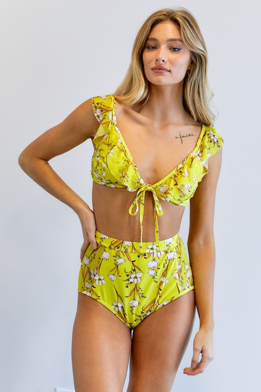 Load image into Gallery viewer, Floral Printed Swimwear Set
