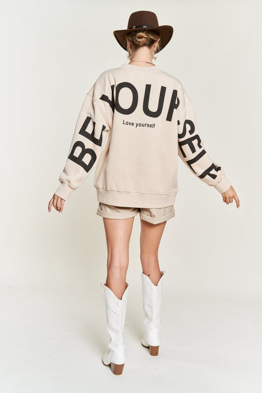 Jade By Jane Printed oversized sweatshirts