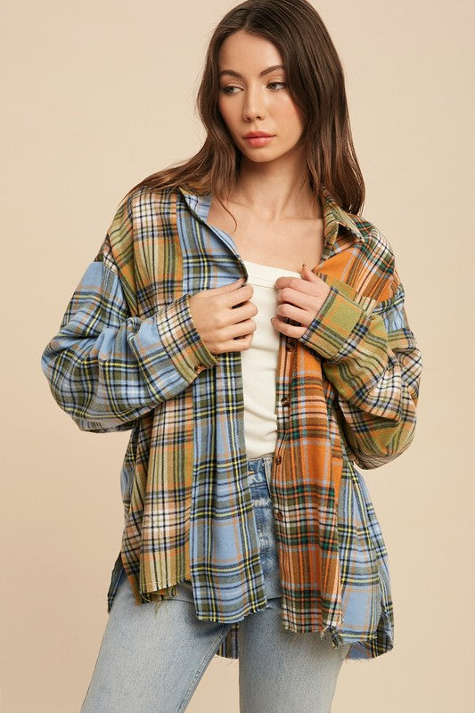 Aemi + Co Noelle Overszed Flannel Shirt