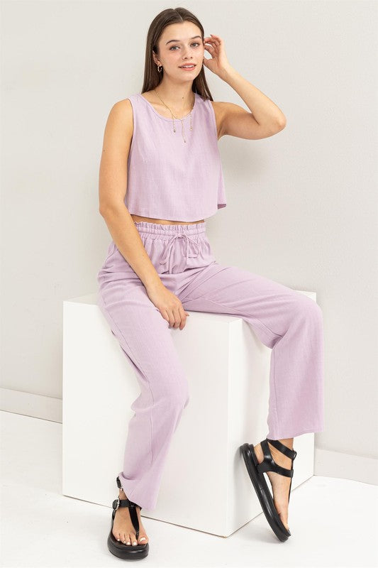 HYFVE D-Linen Blended Top and Pants Set