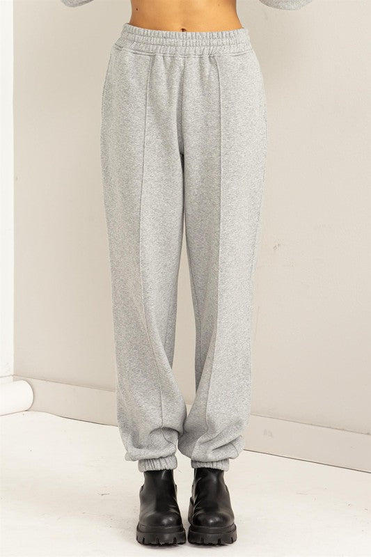 HYFVE Cute Take High-Waisted Pintuck Sweatpants