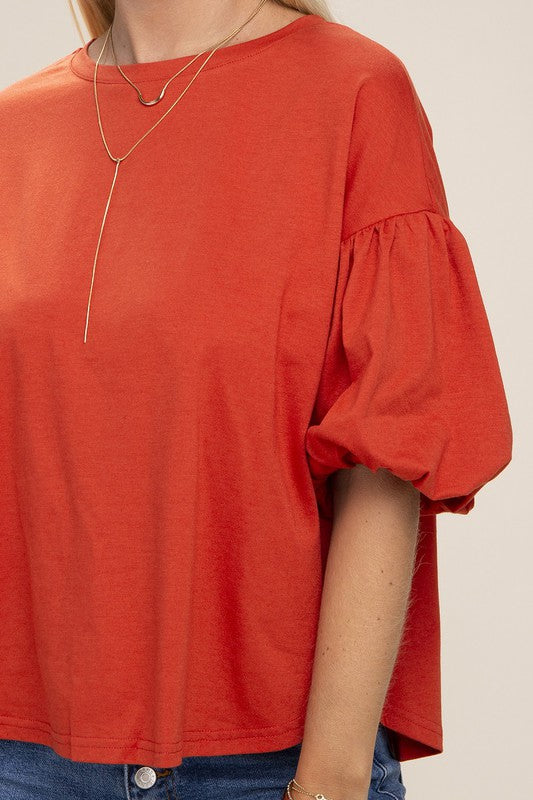 Nuvi Apparel Bubble sleeve top