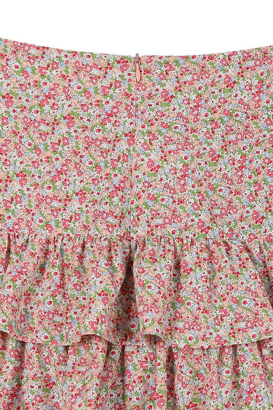 Lilou Tiered floral skirt - bottom only