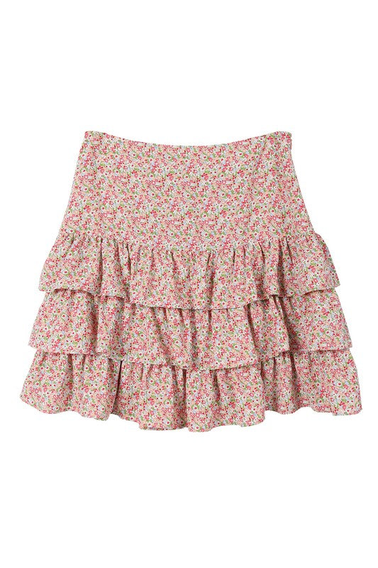 Lilou Tiered floral skirt - bottom only