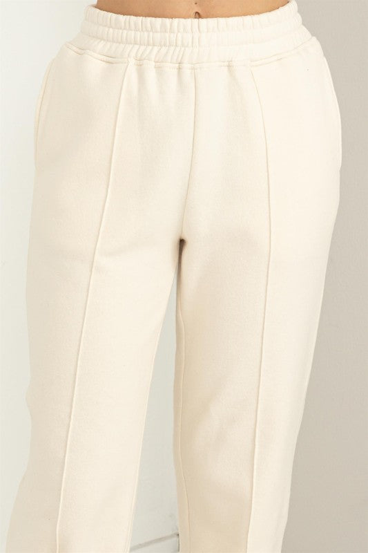 HYFVE Cute Take High-Waisted Pintuck Sweatpants