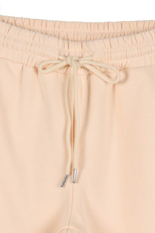 Lilou Cream sweat jogger pant