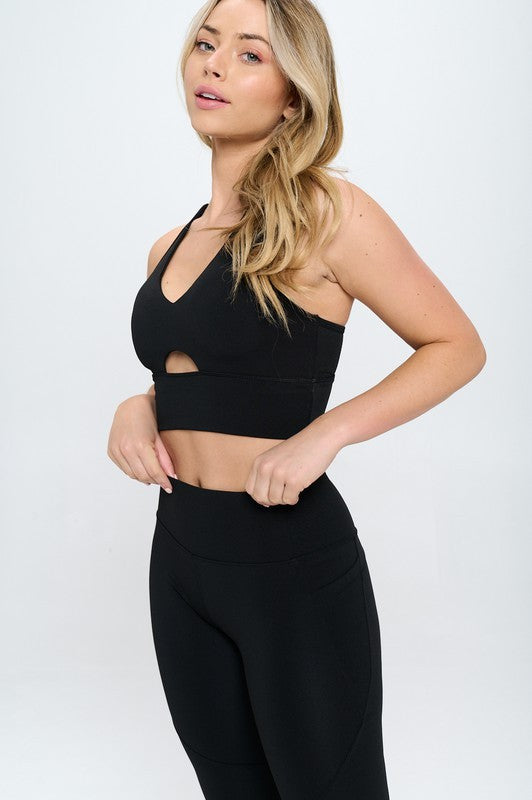 OTOS Active Two Piece Activewear Set with Cut-Out Detail