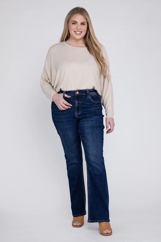 VERVET by Flying Monkey Plus Size High Rise Bootcut Jeans