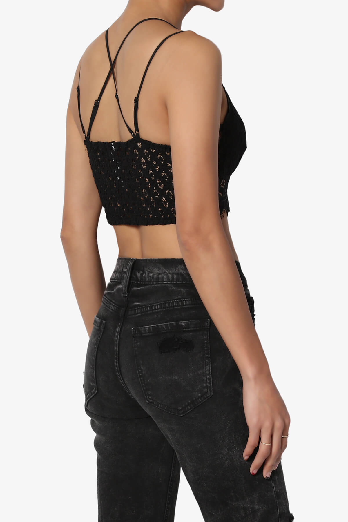 Adella Crochet Lace Bralette BLACK_4