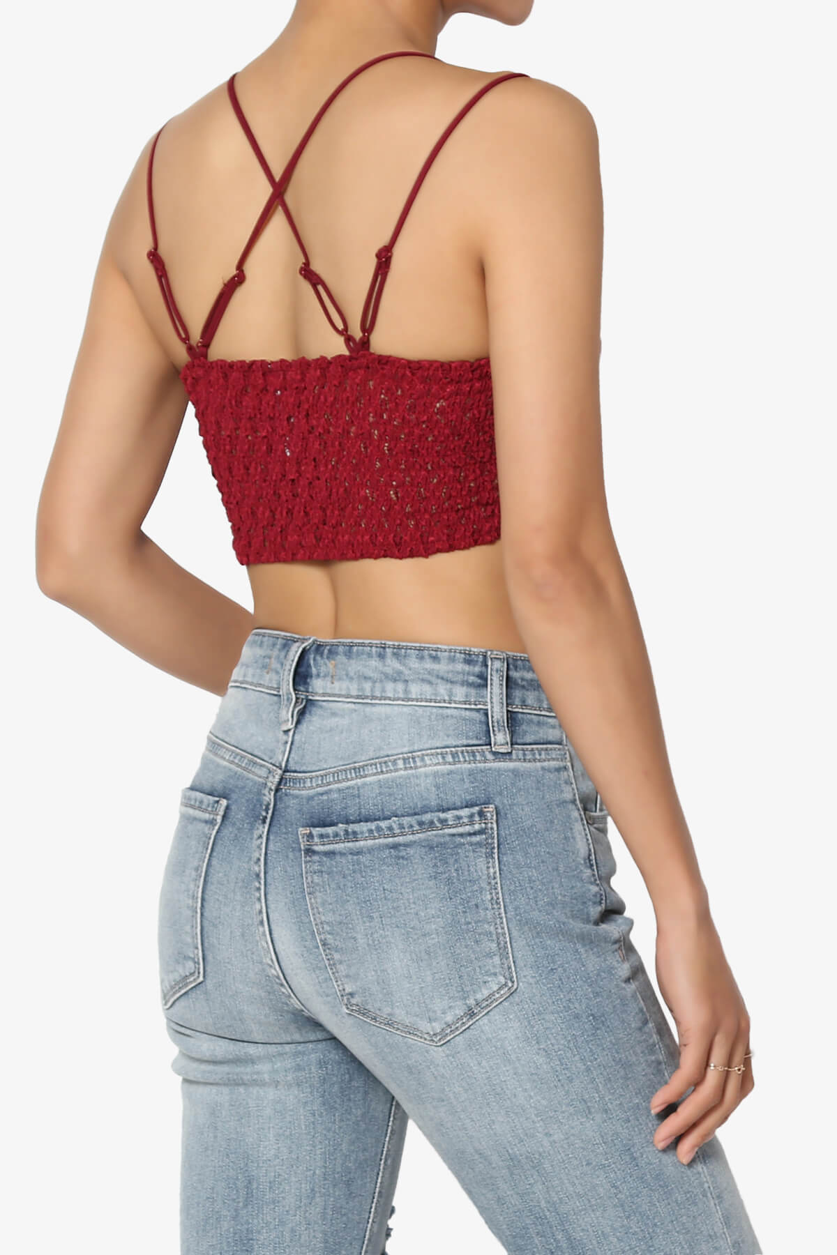 Adella Crochet Lace Bralette BURGUNDY_4