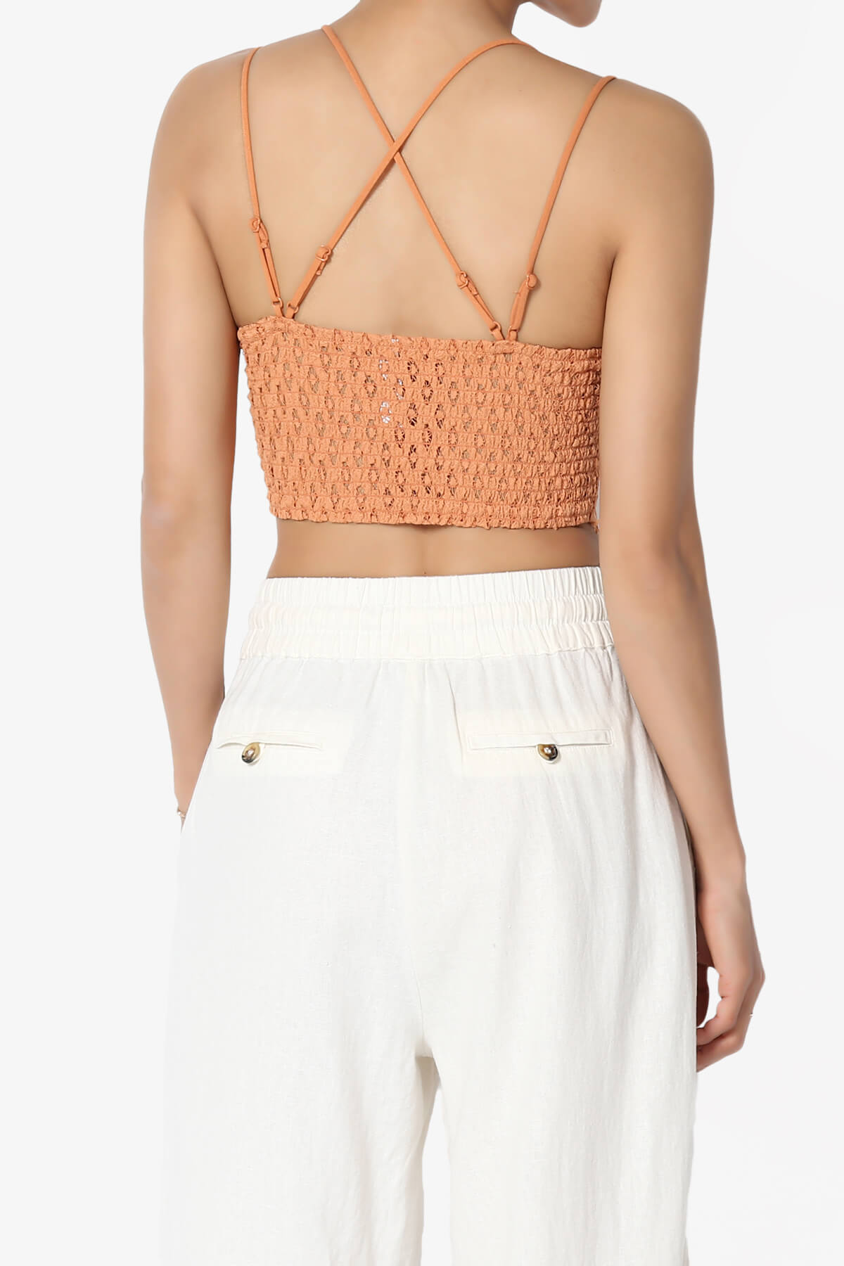 Adella Crochet Lace Bralette BUTTER ORANGE_2