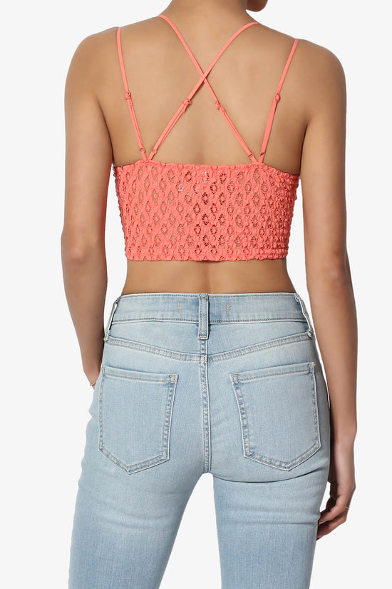 Adella Crochet Lace Bralette CORAL_2